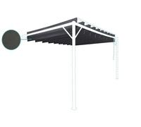 Pergola - Cazeboo - BAHIA - 4x3m - Toile Gris Anthracite