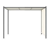 Pergola - CLOUD - avec toit réglable Crème Blanc 3x3 m Acier P50