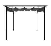 Pergola - CLOUD - avec toit rétractable anthracite 3x3 m acier 180 g/m² P63