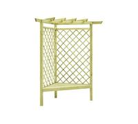 Vidaxl Pergola D'angle Avec Siège 130x130x197 Cm Pin Imprégné