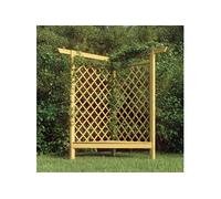 Pergola d'angle avec banc 166x81x174 cm Bois de pin imprégné