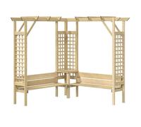 Pergola d'angle - SWEETY - avec banc - Bois de pin imprégné P27