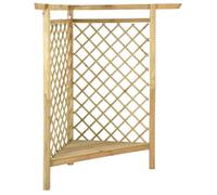 Pergola d'angle - UU - avec banc 166x81x174 cm Bois de pin imprégné P568