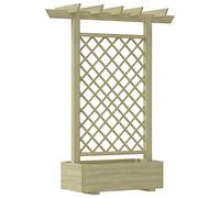 Pergola de jardin 105 x 35 x 210 cm en bois de pin traité - Tonnelle décorative pour roses grimpantes et plantes grimpantes - Parfait pour le patio et l'entrée - Pour améliorer les espaces extérieurs
