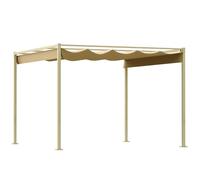 Pergola de jardin 3 x 3m - Outsunny - toit rétractable - auvent de protection solaire, UPF30+ - kaki