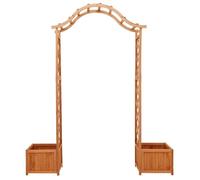 Pergola de jardin avec jardinière en bois de sapin massif - VIDAXL - Autoportante - Marron