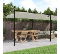 Pergola de Jardin avec Toit Coulissant, Structure en Acier et Aluminium, Pergola Jardin Exterieur avec Protection UV, pour Terrasse, Jardins, Espace Détente, Couleur Crème, 589x292x230 cm