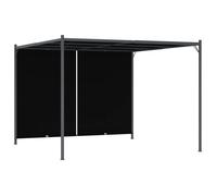 Pergola de jardin avec toit rétractable - vidaXL - 3x3 m - Anthracite - Tissu polyester 180 g/m² - Revêtement PA