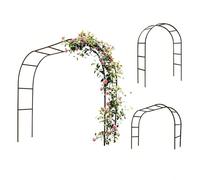 Pergola de jardin blanc/noir pour plantes grimpantes - Treillis métallique pour mariage - Décoration robuste - Options de taille : 80 x 200/140/230/180/220/300 x 220/350 x 220 cm.