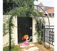 Pergola de jardin en métal pour plantes grimpantes, structure en acier résistant à la rouille, treillis extra large pour roses, décoration élégante pour l'extérieur et l'intérieur. (W1,4 x H2,3 m)