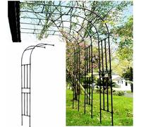 Pergola de jardin en métal - Treillis demi-rond pour plantes grimpantes, support de rose, disponible en 60-300 cm de largeur, parfait pour la décoration extérieure et l'aménagement paysager de jardin