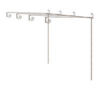 Pergola de jardin marron ancien 4 x 3 x 2,5 m Fer | Pour roses et vignes, structure résistante, ornements romantiques, idéal pour patio et terrasse