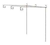Pergola de jardin marron antique en fer forgé 3 x 3 x 2,5 m autoportante avec tuteur pour roses, clématites, lierre, vigne, plante grimpante, allée décorative pour terrasse, balcon, jardin