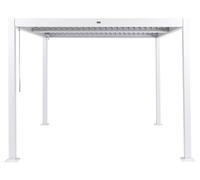 Pergola de Jardin Moderne 310 x 310 cm Structure d'Ombrage en Métal Extérieur Bl