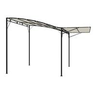 Outsunny Pergola tonnelle de Jardin avec auvent réglable Acier Polyester Haute densité crème