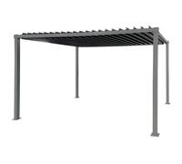Pergola de terrasse Anthracite Madera 3x4m avec moustiquaire Garden Point