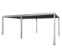 Pergola de terrasse Anthracite Madera 3x6m avec moustiquaire Garden Point