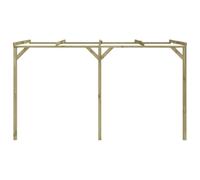 Pergola de terrasse en bois de pin imprégné vert 2 x 4 x 2,2 m sur pied avec treillis, brise-vue et ombre pour jardin, balcon, terrasse comme allée et support pour plantes grimpantes