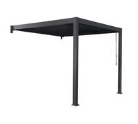 Pergola de terrasse murale Lagos 3 x 4 m Garden Point anthracite