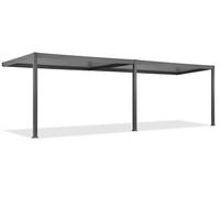 Pergola de terrasse murale Lagos 3x6 avec 2 volets roulants par côté 6m Garden Point anthracite