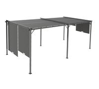 Pergola de terrasse Sevilla 3x6m anthracite avec moustiquaire et rideaux Garden Point