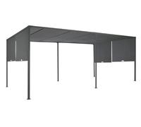 Pergola de terrasse Sevilla 3x6m anthracite avec moustiquaire Garden Point