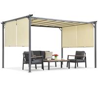 Pergola de terrasse Sevilla crème 3x4m avec moustiquaire Garden Point