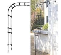 Pergola demi-latérale en forme d'arche de jardin avec cadre en acier robuste pour soutenir les vignes, décoration de jardin, plantes grimpantes, roses