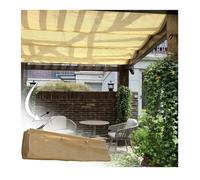 Pergola d'extérieur extensible moderne avec pare-soleil pour jardin, véranda, plage, grill pavillon et treillis (l x L x H) : 1,3 x 9 m