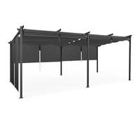 Pergola édition spéciale toit rétractable 3x6 M et 6 stores gris anthracite