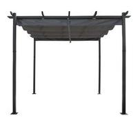Pergola en aluminium avec toit rétractable - 3 x 3 m - Gris 3