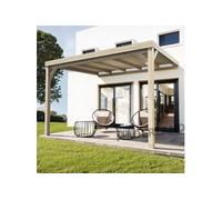 Pergola en bois adossée modèle Reims dimensions 500 x 400 cm