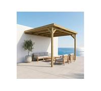Pergola en bois adossée Rennes dimensions 300 x 300 cm
