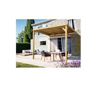 Pergola en bois adossée Rennes dimensions 600 x 400 cm