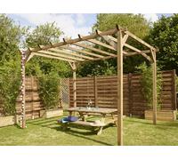 Pergola en bois autoclave Cerland Magdalie 4 x 3 m
