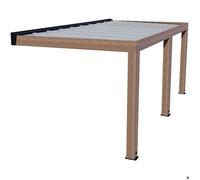 Pergola en bois de cèdre et polycarbonate Helsinki 3 x 6 m