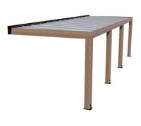 Pergola en bois de cèdre et polycarbonate Helsinki 3 x 8.6 m