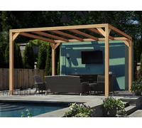 Maderland Pergola en bois lamellé-collé Brest 500 x 400 cm Multicolore