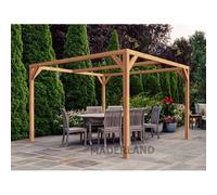 Generique Pergola en bois lamellé-collé Caen 400 x 400 cm Multicolore
