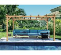 Pergola En Bois Lamellé-Collé Grenoble 400 X 400 Cm - Maderland Multicolore