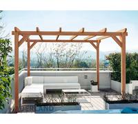Pergola En Bois Lamellé-Collé Villeurbanne 300 X 300 Cm - Maderland Multicolore