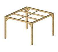 Pergola en bois THERMAUVENT- 3,40x3,10 m - 10,60 m2 HABRITA
