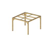 Pergola en bois THERMAUVENT- 3,40x3,10 m - 10,60 m2 HABRITA