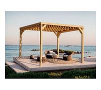Pergola En Bois Toulouse Avec Toit Semi-Ouvert 500 X 400 Cm- Maderland Multicolore
