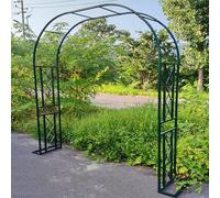 Pergola en métal avec 8 clips de support pour plantes, 140 à 340 cm, treillis de jardin, arche, structure de vigne d'escalade pour événements dans le jardin