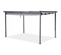 Pergola en métal avec toit rétractable - 3 x 4 m - Gris anthracite