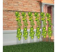 Pergola en métal demi-arche treillis pour plantes grimpantes - Structure de jardin durable pour décoration extérieure et soutien de rosiers