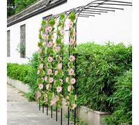 Pergola en métal demi-arche treillis pour plantes grimpantes, structure de jardin durable pour rosiers et décoration extérieure