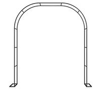 Pergola en métal pour plantes grimpantes - Arche décorative de mariage disponible en tailles de 120 cm à 350 cm, couleur noire, parfaite pour la décoration de jardin et les événements.