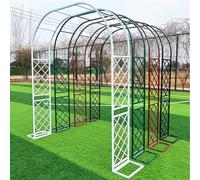 Pergola en métal robuste pour plantes grimpantes - Support de jardin extérieur - 350 x 270 cm - Structure marron durable avec base - Décoration de jardin parfaite